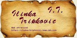 Ilinka Tripković vizit kartica